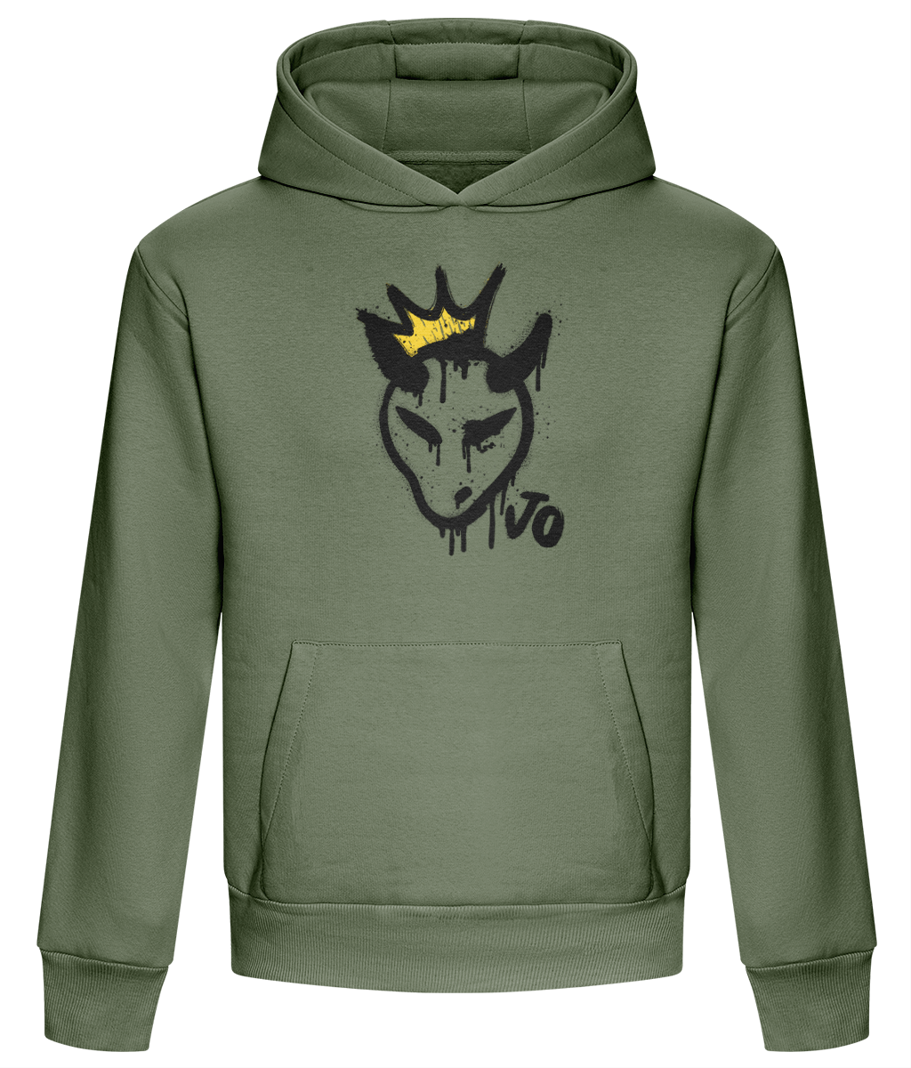Front hoodie with a graphic design