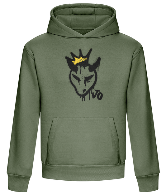 Front hoodie with a graphic design