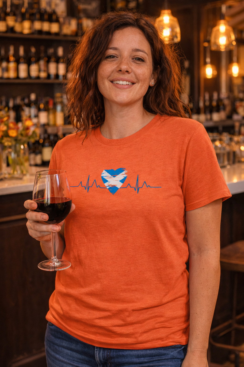 Saltire Heart Line | Organic T-shirt