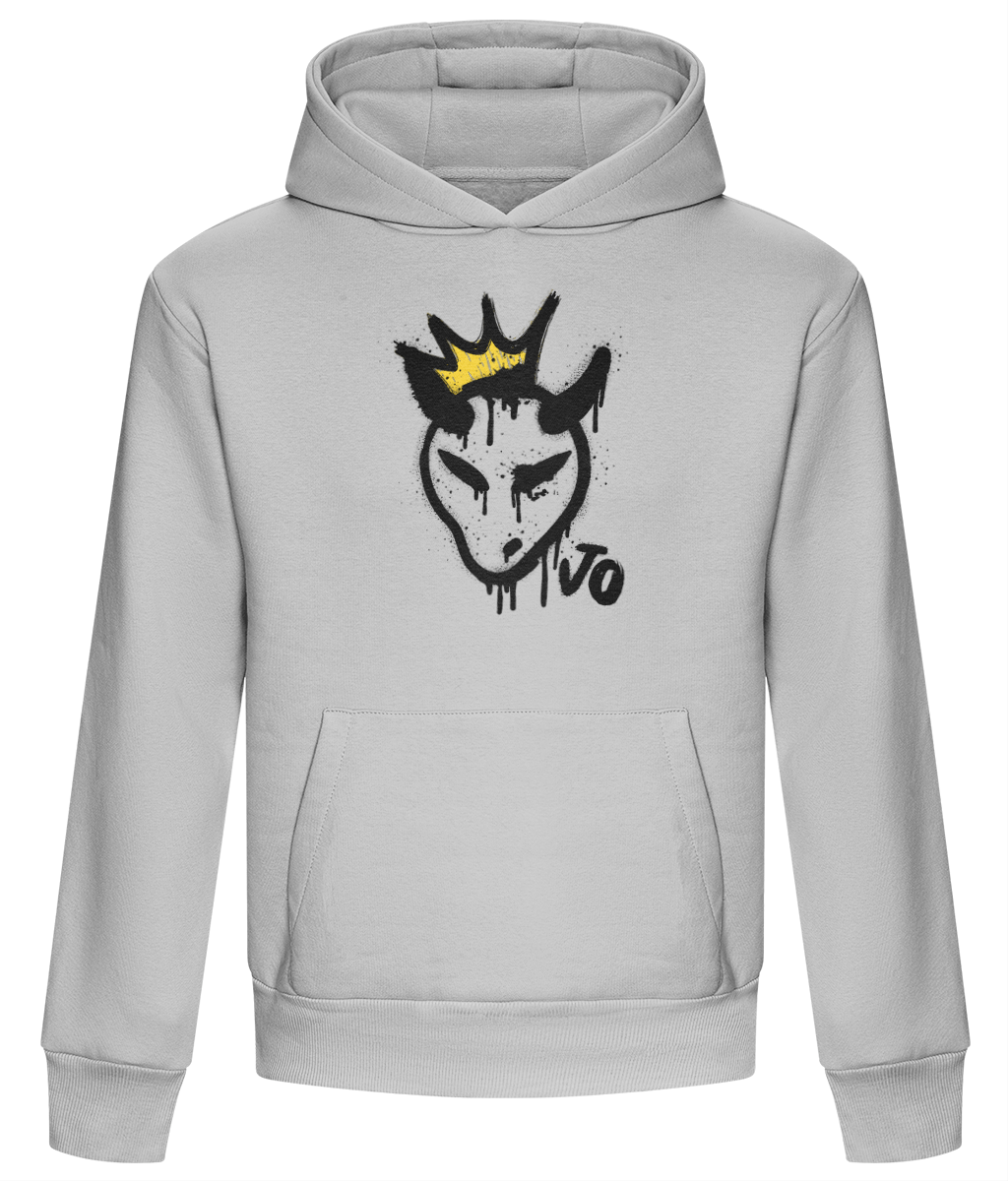 Front hoodie with a graphic design